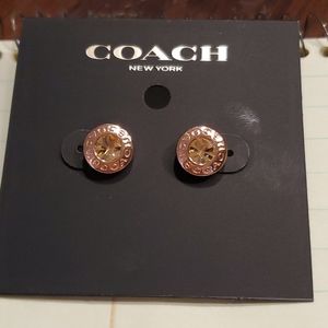 Coach - Rose gold stud earrings